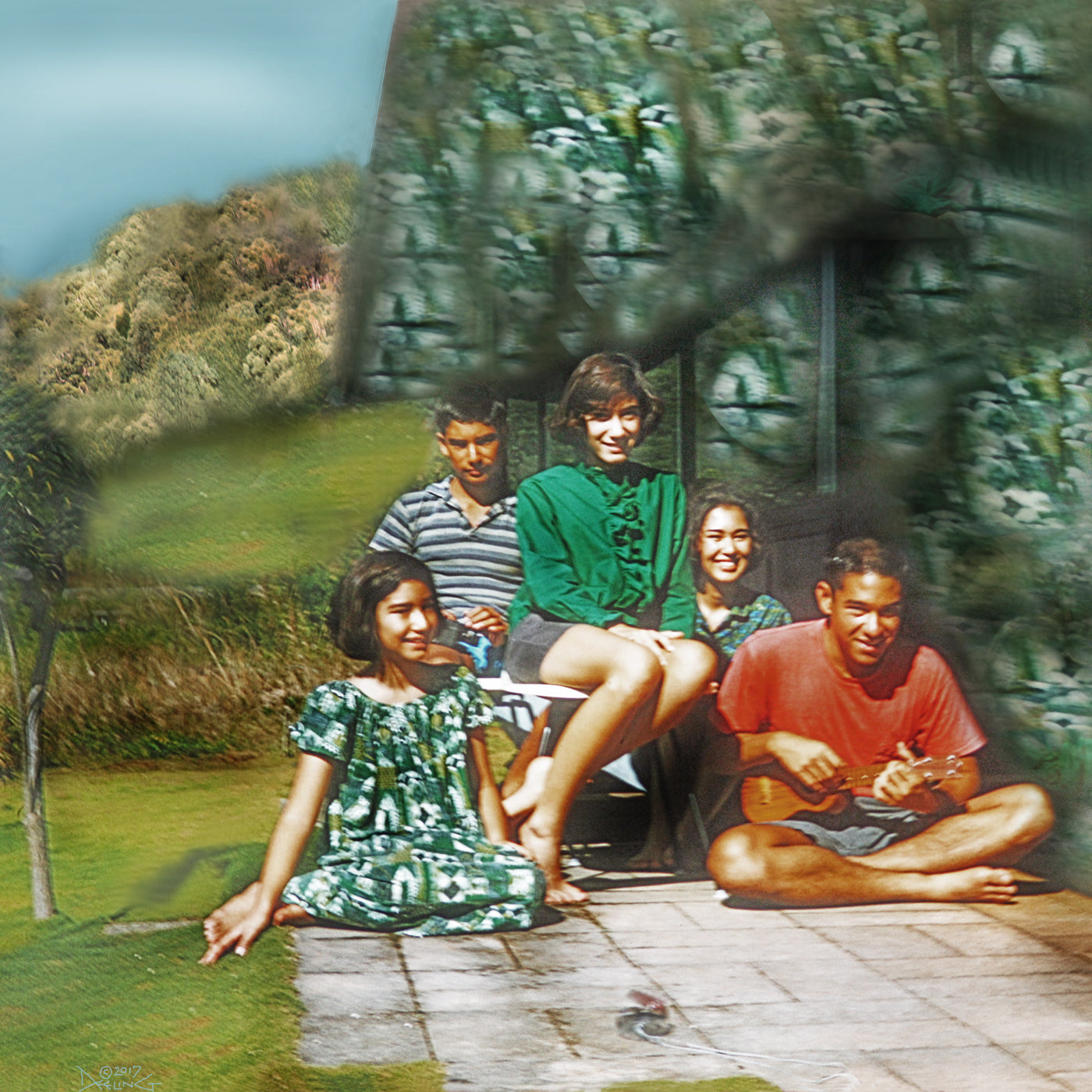 Manoa Memories 5.8 2017 Ukelele Tapestry by Deeling C. Gregory