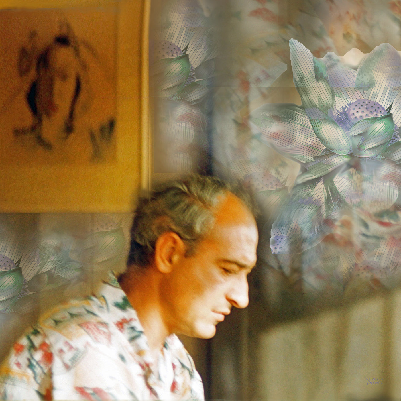 Manoa Memories 6.4 2017 The Thinker with Rose and Lotus by Deeling C. Gregory