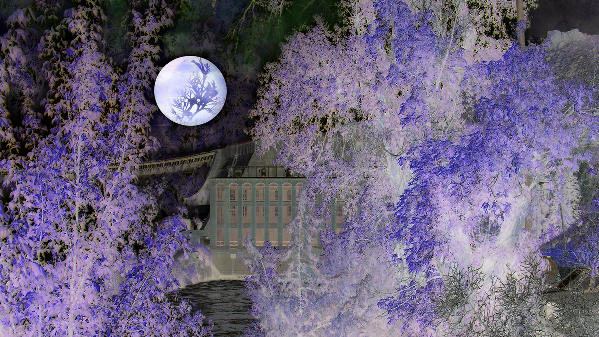 Plum Moon at the Great Falls of the Missouri 2018 by Deeling C. Gregory