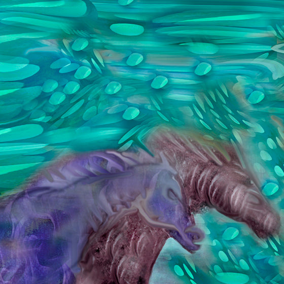 Purple Sea Rose, Horses 2017 by Deeling C. Gregory