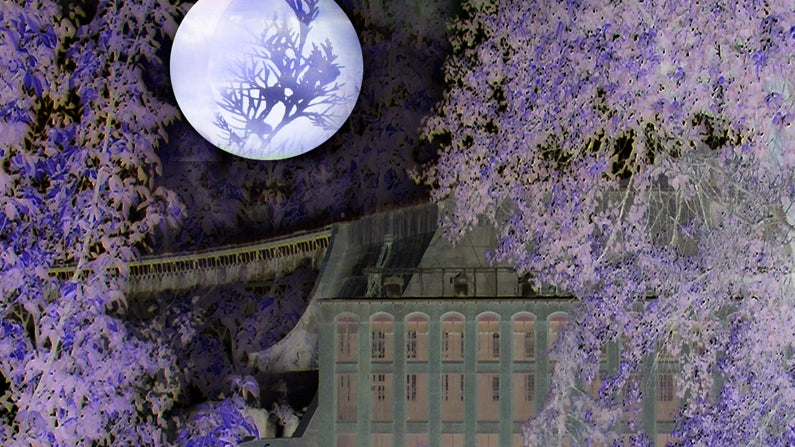 Plum Moon at the Great Falls of the Missouri 2018 by Deeling C. Gregory