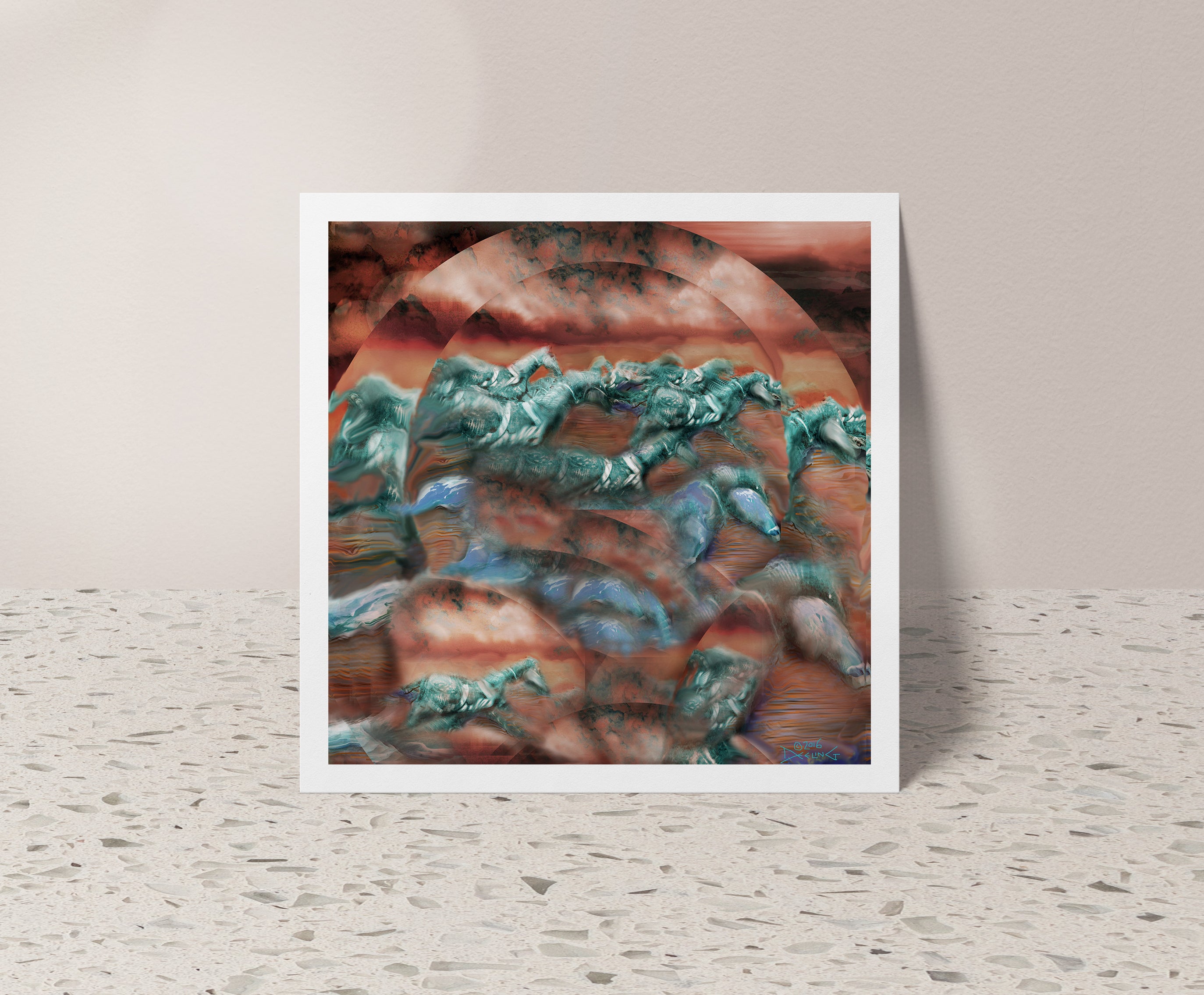 Abstract Gallop Archival Art Print by Deeling