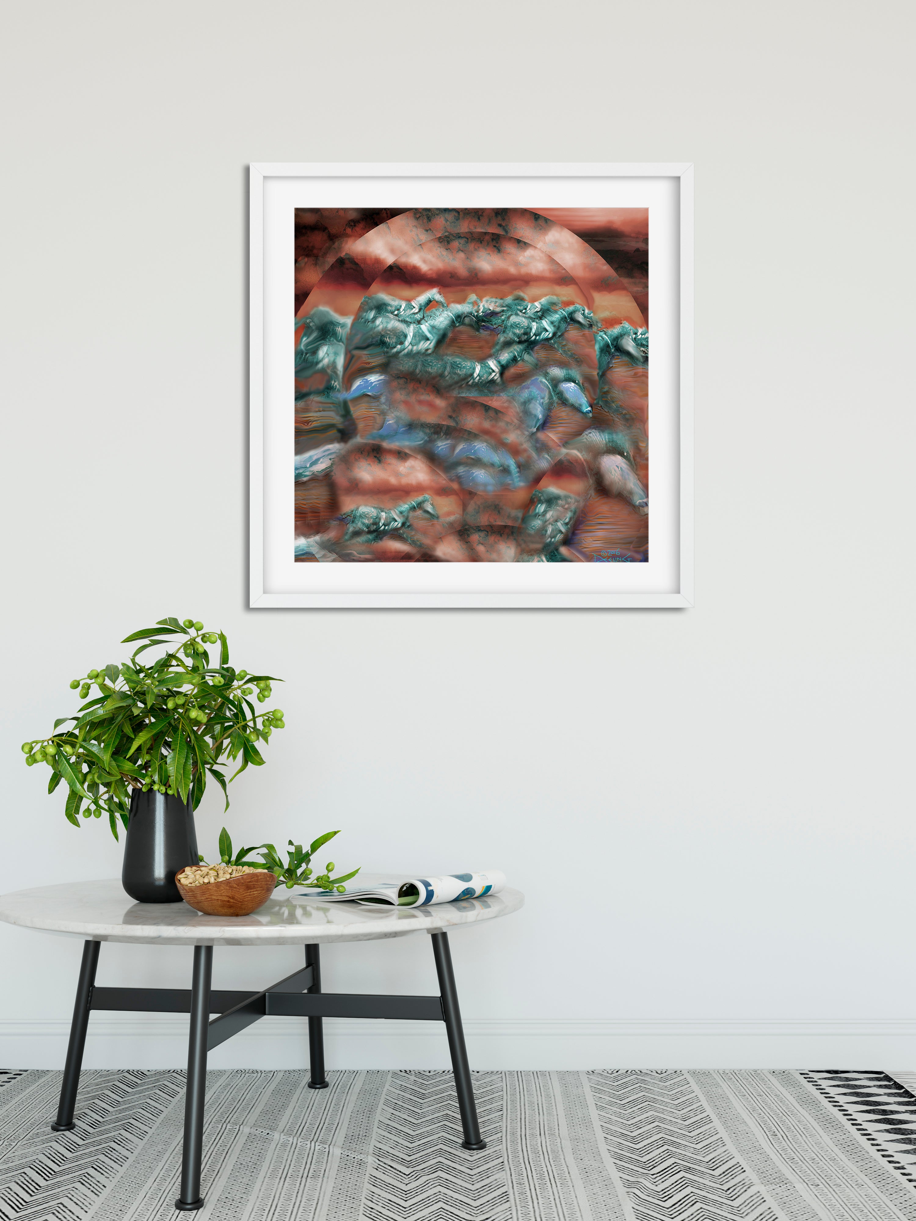 Abstract Gallop Archival Art Print by Deeling