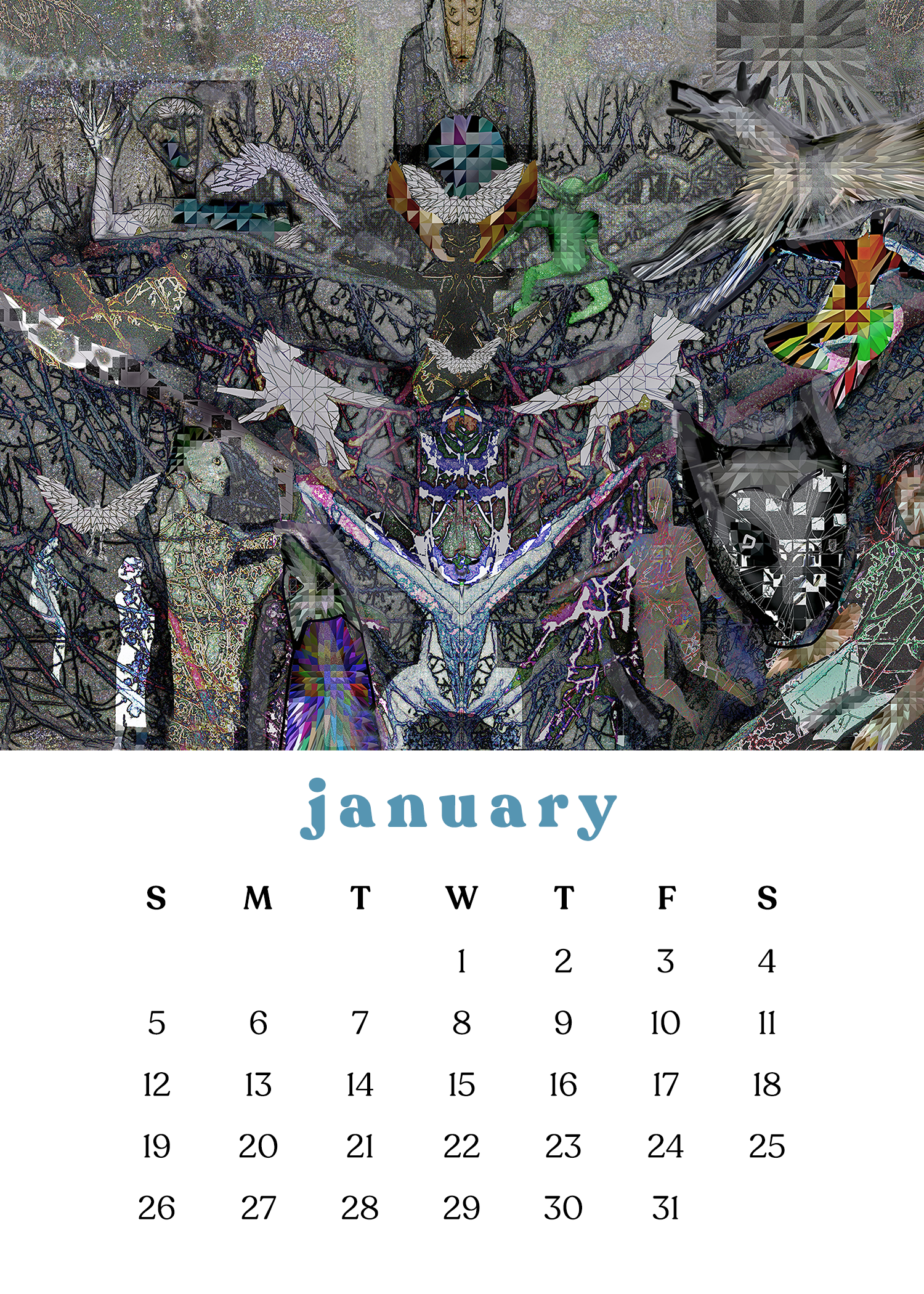2025 12-Month Art Print Calendar [SOLD OUT!] by Deeling