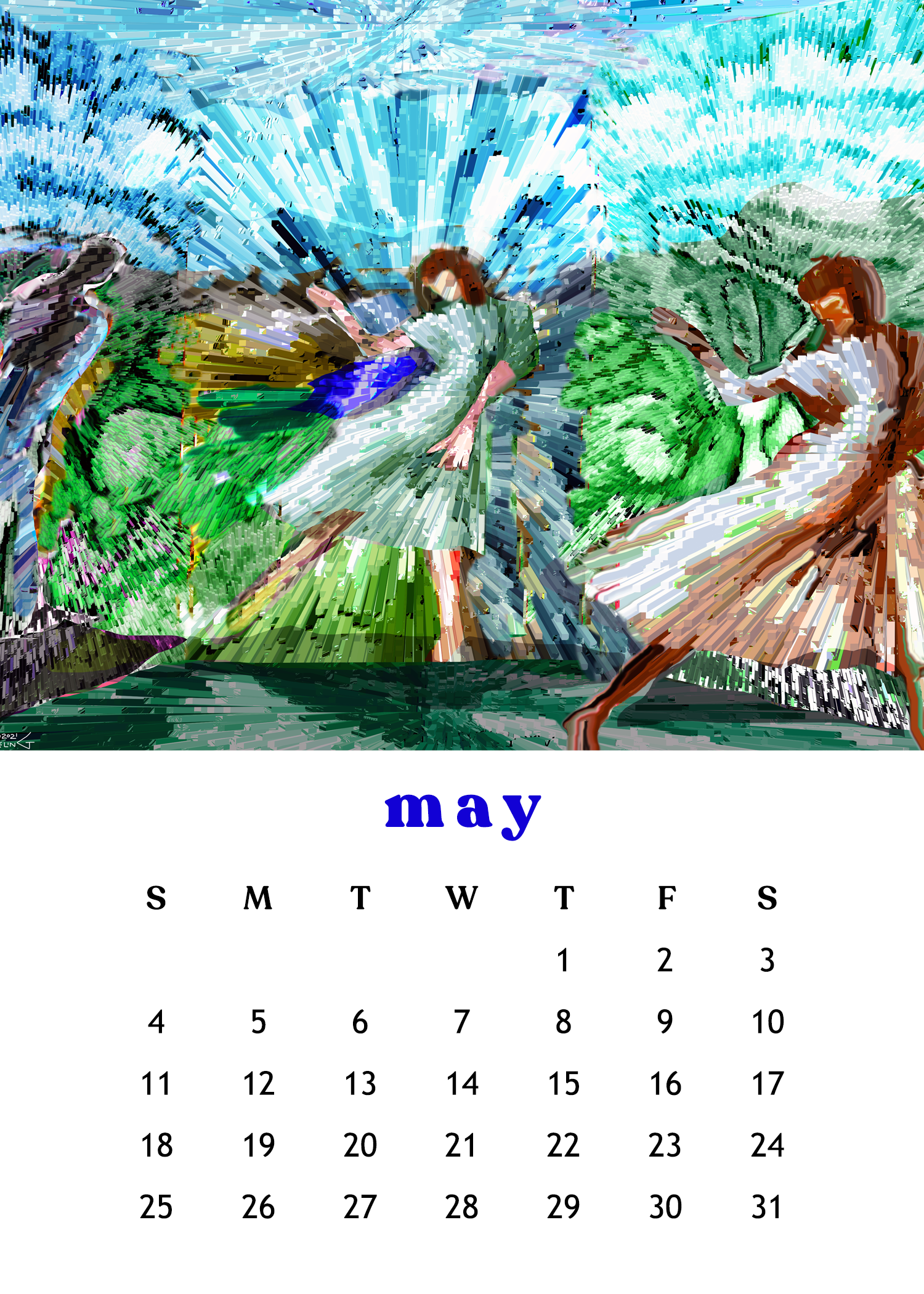 2025 12-Month Art Print Calendar [SOLD OUT!] by Deeling