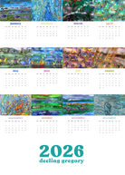 2026 12-Month Art Print Calendar by Deeling