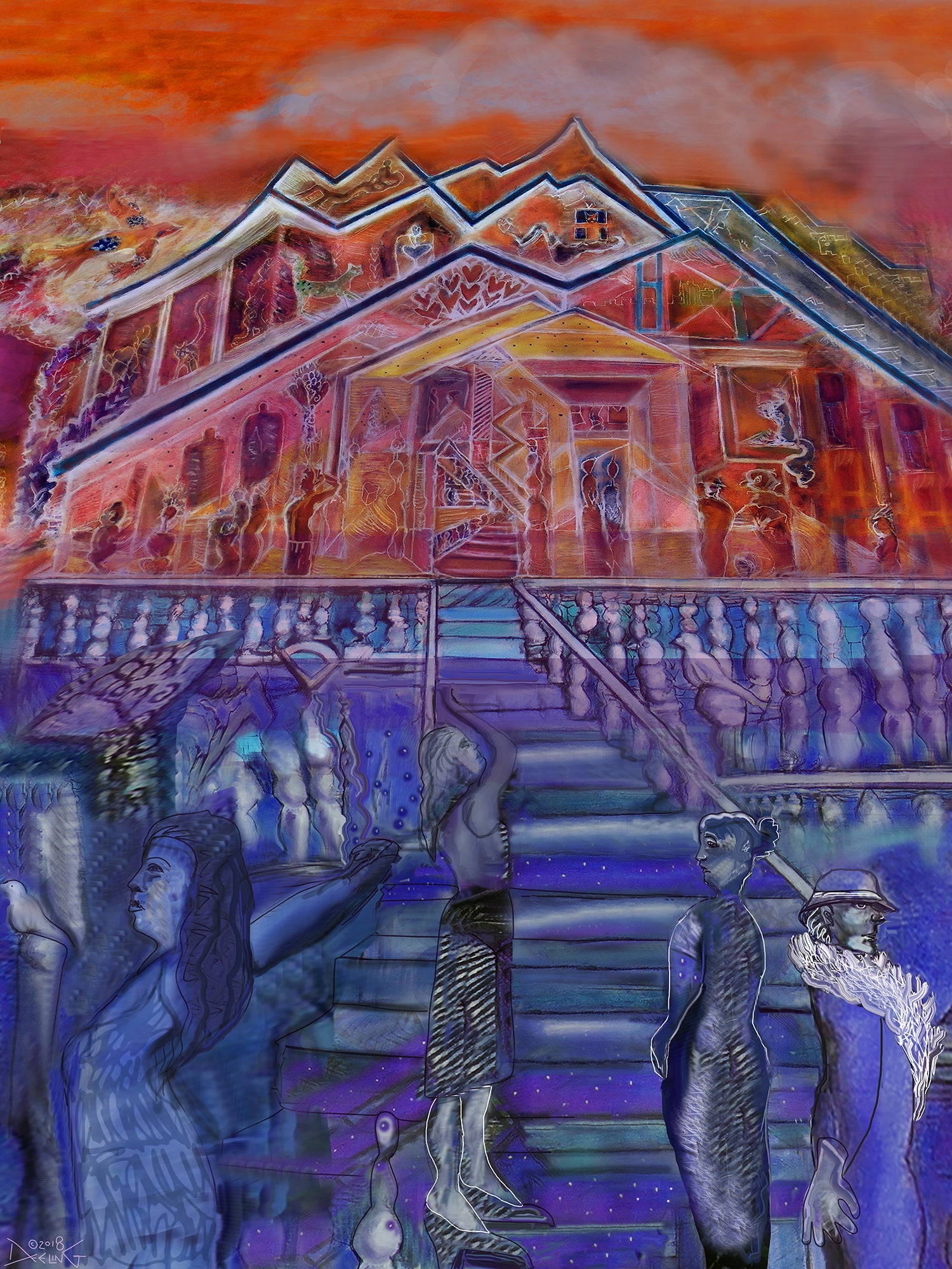 Chirp House of Mystery: Party Goers 2018 by Deeling C. Gregory