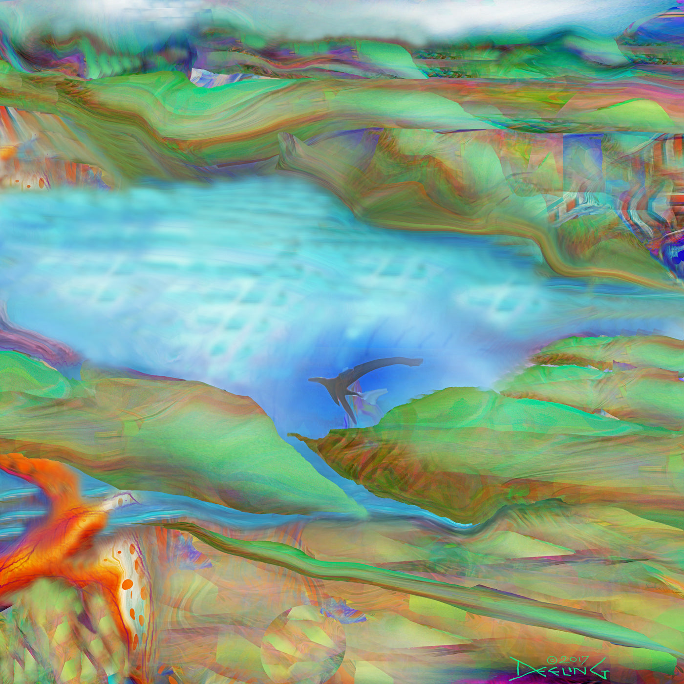 River Foray, Gliding Birds 2017 by Deeling C. Gregory