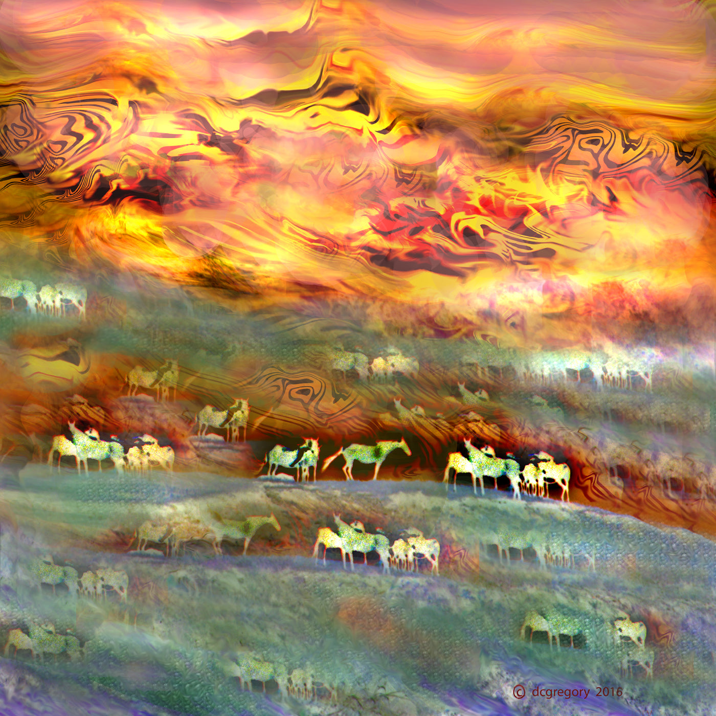 Sunset on Horse Hill 2016 by Deeling C. Gregory