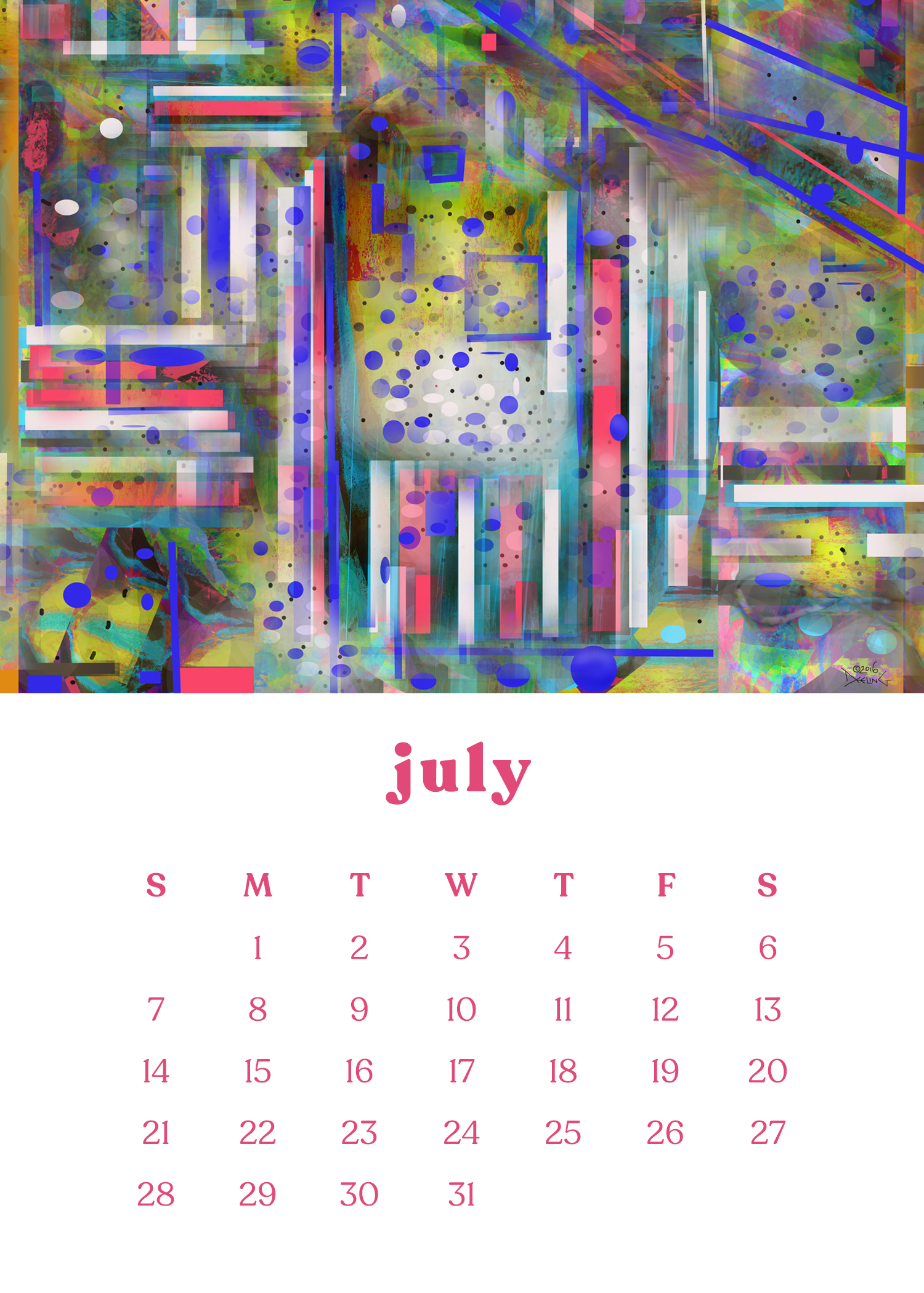 2024 12-Month Art Print Calendar [SOLD OUT!] by Deeling