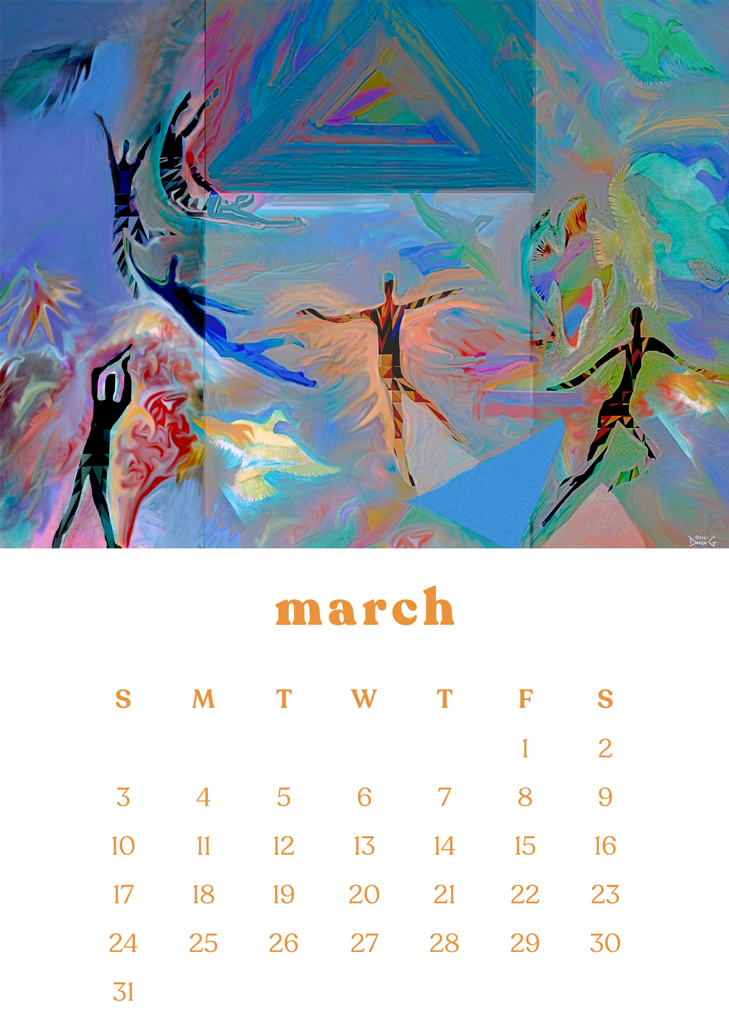 2024 12-Month Art Print Calendar [SOLD OUT!] by Deeling