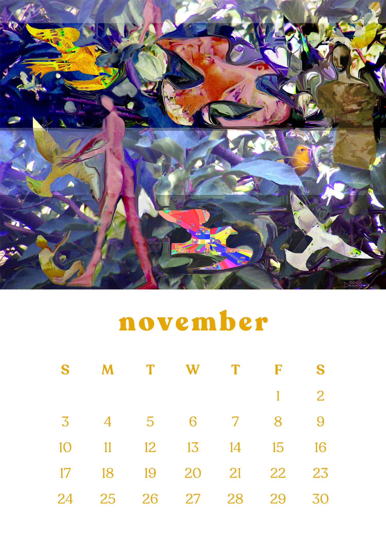 2024 12-Month Art Print Calendar [SOLD OUT!] by Deeling