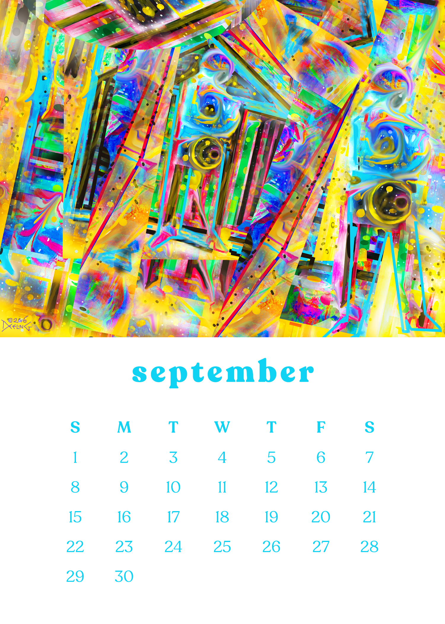 2024 12-Month Art Print Calendar [SOLD OUT!] by Deeling