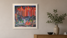 In-room view of Boogie Bright Night 5.2 2017, 20 × 20 inch print — Deeling Metric Scene v3