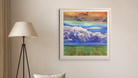 In-room view of High Plains, Big Sky 2018, 20 × 20 inch print — Deeling Metric Scene v3