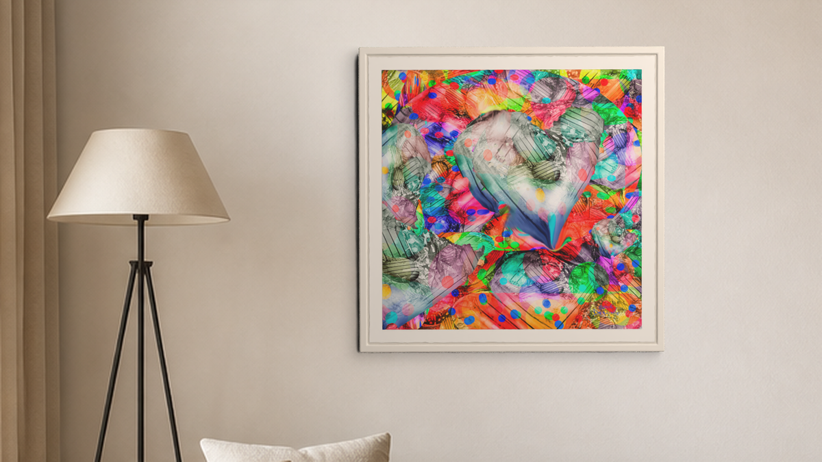 In-room view of Loving Large 5.2 2016, 20 × 20 inch print — Deeling Metric Scene v3