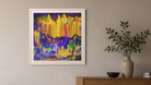 In-room view of Night Lights 2017, 20 × 20 inch print — Deeling Metric Scene v3