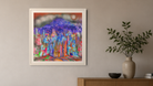 In-room view of Night Breeze 2017, 20 × 20 inch print — Deeling Metric Scene v3
