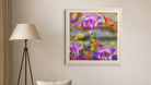 In-room view of Plaidscape 2017, 20 × 20 inch print — Deeling Metric Scene v3
