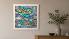 In-room view of Polka Dots 2016, 20 × 20 inch print — Deeling Metric Scene v3