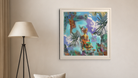 In-room view of Portrait of a Woman 2017, 20 × 20 inch print — Deeling Metric Scene v3