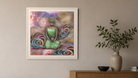 In-room view of Rose Reverie 2016, 20 × 20 inch print — Deeling Metric Scene v3