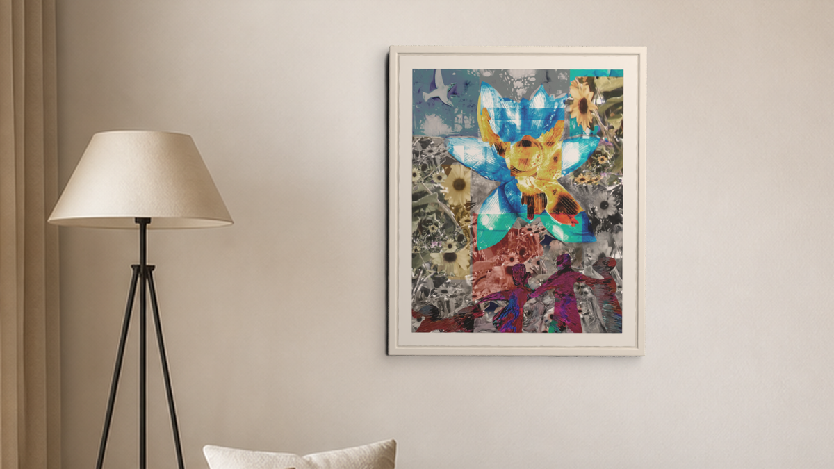 In-room view of Save the Children, 16 × 20 inch print — Deeling Metric Scene v3