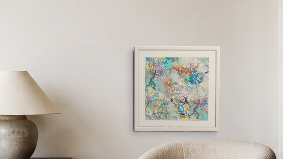 In-room view of Run With It 2017, 10 × 10 inch print — Deeling Metric Scene v3