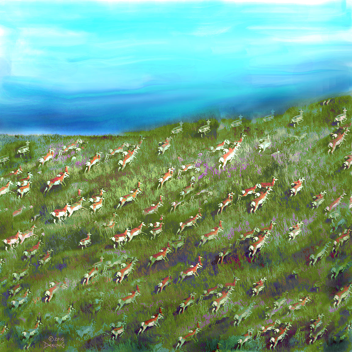 Antelope Incline Archival Art Print by Deeling